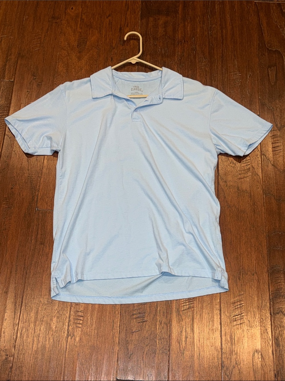 Size Large True Classic Light Blue Men's Polo Shirt